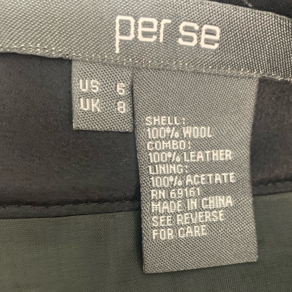 Per Se Carlisle wool leather pencil skirt . Sz 6 - Picture 4 of 5